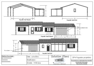 Plans des façades et des toitures